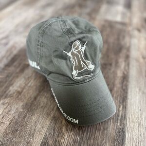 Huldra Army Green Baseball Cap with Devil Girl and Arms Logo